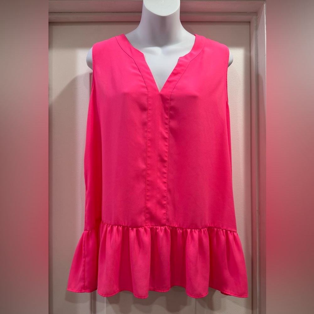 Lilly Pulitzer Gramercy Sleeveless Blouse In Cosmic Coral Size Medium